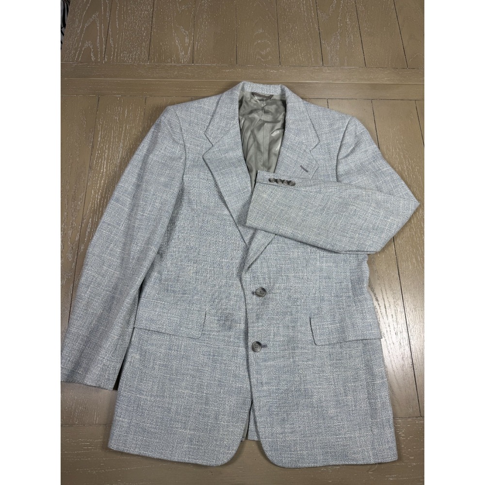 Christian Dior Monsieur Blazer Jacket 40R Blue 40R‎ Crosshatch Check VTG